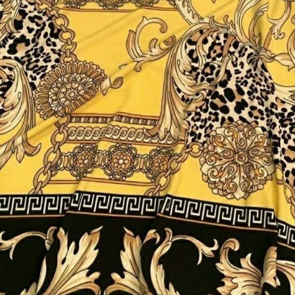 EVA VARRO TUNIC YELLOW BLACK ANIMAL PRINT SMALL WOMENS SMALL - Picture 7 of 8